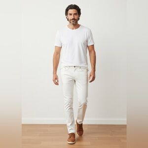 Mens Banana Republic Slim Fit White Jeans. Size: 33x34